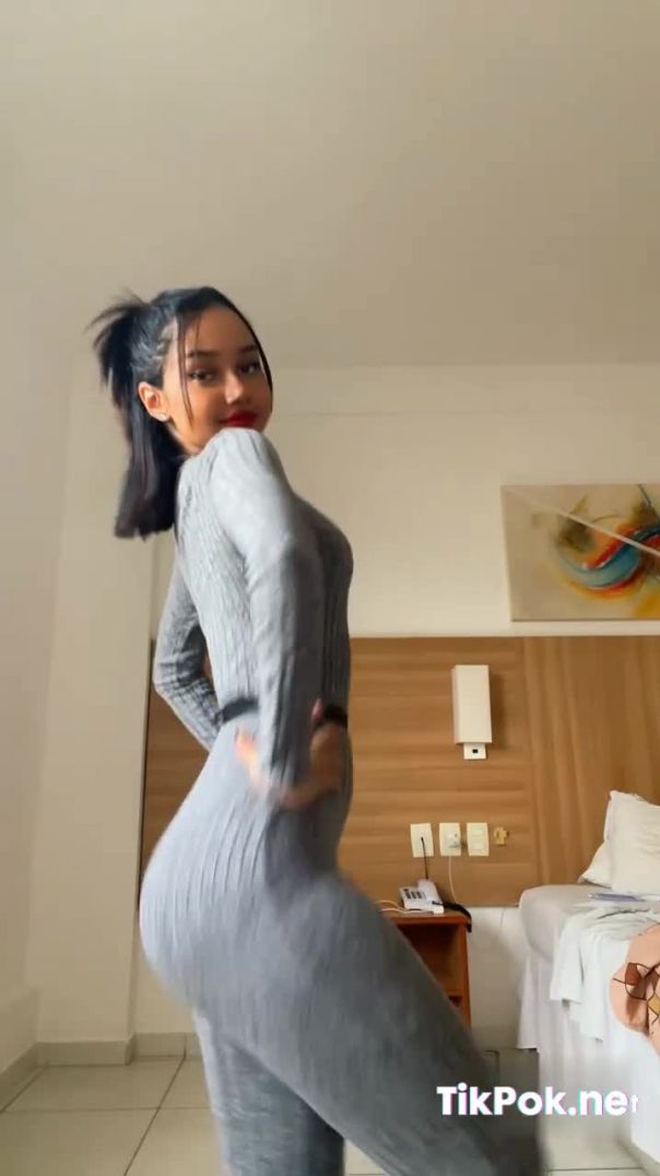 Watch me your Latina goddess dance naked on TikTok with grey jumpsuit discarded - marianimahs Sex